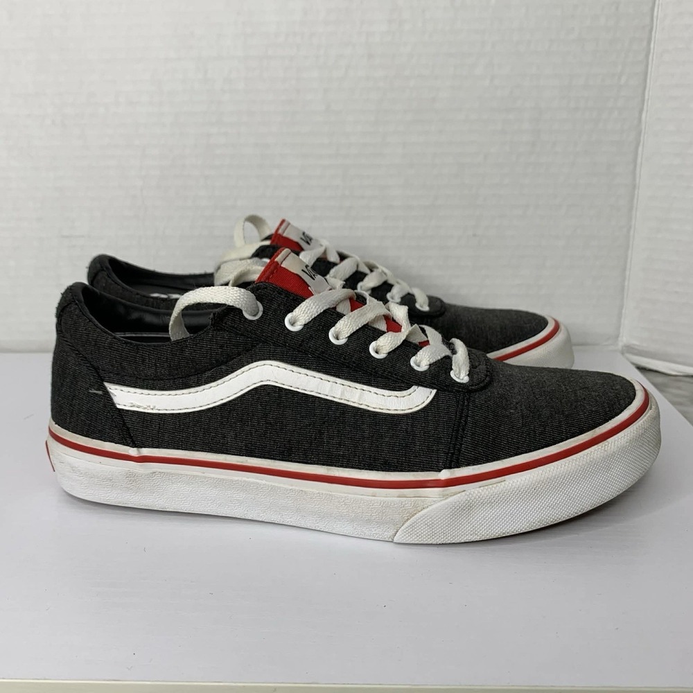 Vans Ward Low Top Denim Dark Gray Youth Sneakers Size 6.5